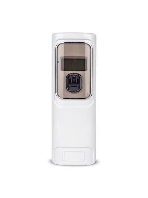 This digital fragrance dispenser has a 24 hour digital display