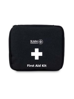 The St John Ambulance first aid kit black casing 